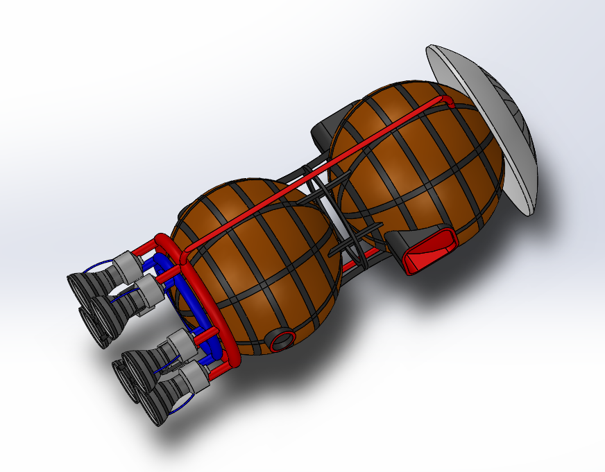 B导Dan运载车模型简易3D数模图纸 Solidworks设计